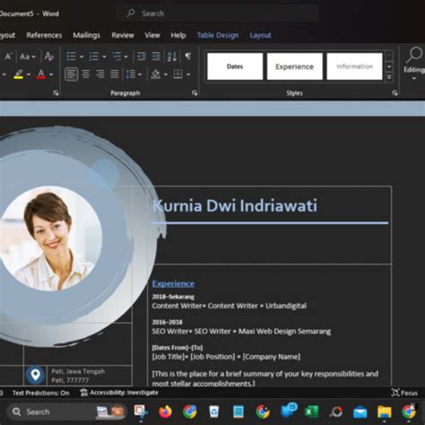 Cara Membuat Cv Di Word Yang Menarik Dijamin Cepat Dan Praktis