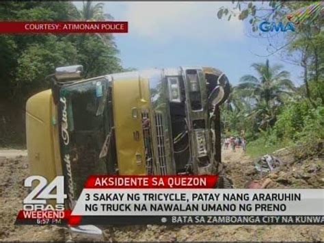 Sakay Ng Tricycle Patay Nang Araruhin Ng Truck Na Nawalan Umano Ng