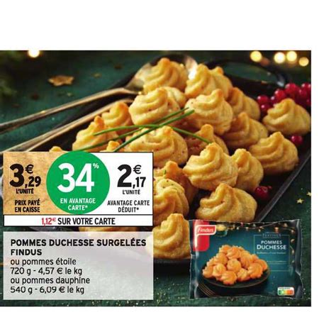 Promo Pommes Duchesse Surgelées Findus chez Intermarché iCatalogue fr