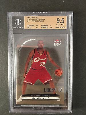 Fleer Ultra Platinum Medallion Lebron James Rookie Bgs