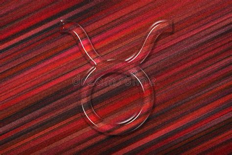 Taurus Zodiac Sign Red Background Horoscope Astrology Background