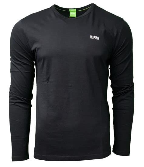 Hugo Boss Long Sleeve Crew T Shirt Modern Fit In Black INTOTO7 Menswear