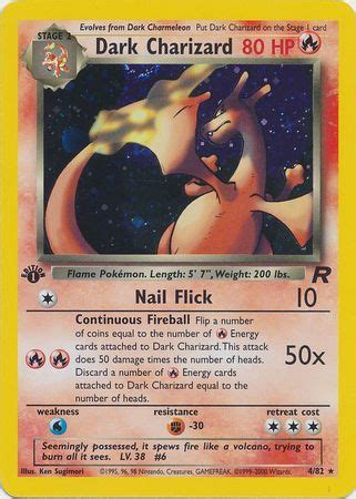 Dark Charizard Holographic First Edition Pelajaran