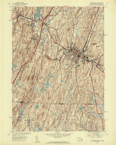 Southbridge Quadrangle 1952 USGS Topographic Map 1 24 000 Flickr