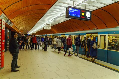 Subway Train and the Passengers in Munich City Editorial Image - Image ...