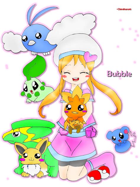 Bubble And Her Pokemon By Chimihara45 On Deviantart