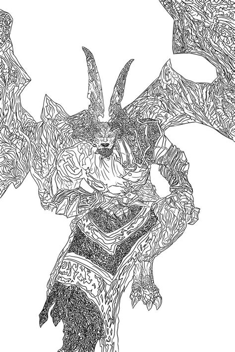 Darksiders 2 Samael Line Art By Chemikal Graphix On Deviantart