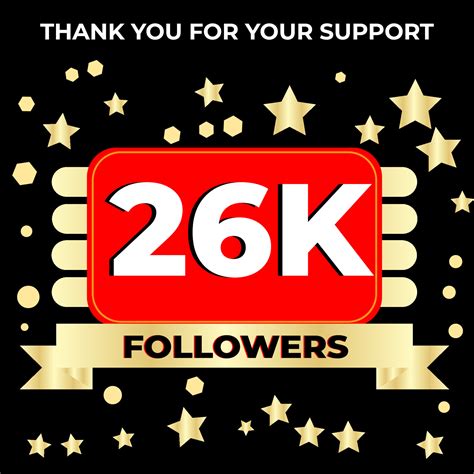 Thank You 26k Followers Celebration Template Design Perfect For Social