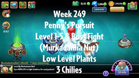 PvZ2 Penny S Pursuit Week 249 Murkadamia Nut Level 1 5 Boss Fight