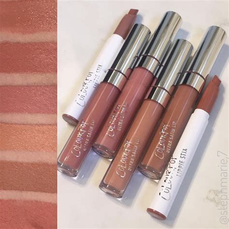 Colourpop Swatches Ultra Satin And Lippie Stix Swatches Top To