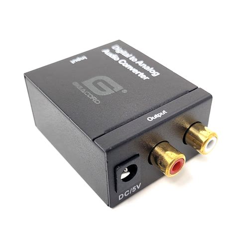 DA100 Digital Toslink Optical to Analog RCA Audio Powered Converter ...