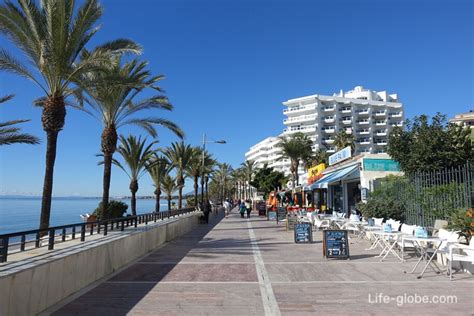 Marbella beaches. Coastline of Marbella