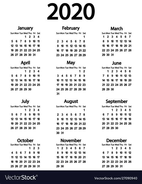 Year Calendar