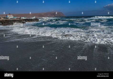 Beach of Arica Chile. Morro de Arica, Chile. Arica is a port city in ...