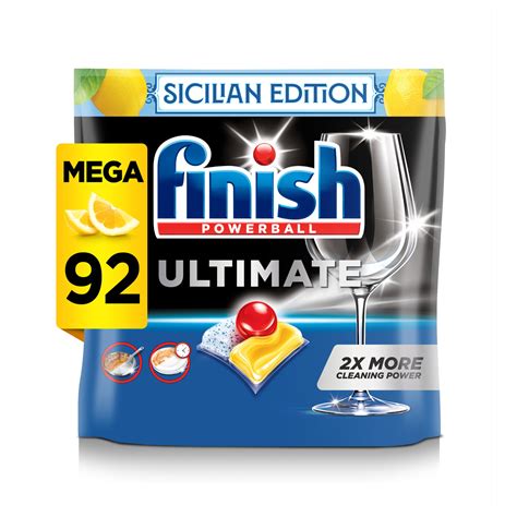 Finish Ultimate Deep Clean Shine Dishwasher Tablets Sicilian Edition