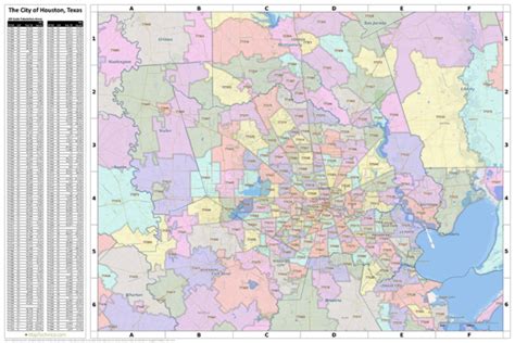 Houston Zip Codes Map Printable