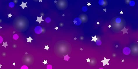 Fondo De Vector Violeta Rosa Claro Con C Rculos Estrellas