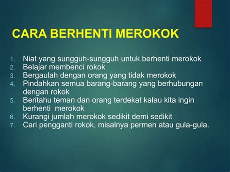 Bahaya Rokok Bagi Kesehatan Tubuh Dan Ppt