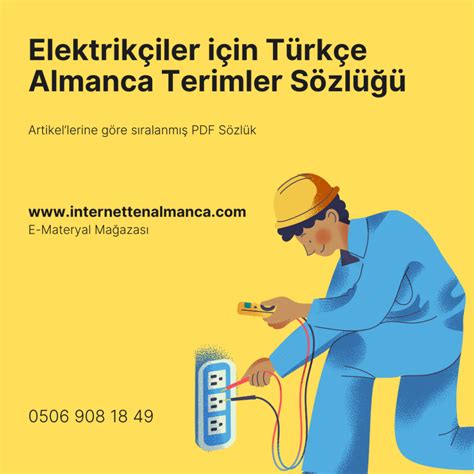 Elektrikçiler İçin Almanca Türkçe Terimler Sözlüğü İnternetten Almanca