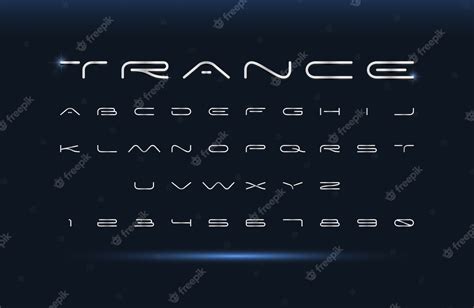 Premium Vector Modern Font Futuristic Vector Alphabet Wide Abstract Letters