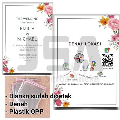 Jual Blanko Undangan Cetak Undangan Pernikahan Cetak Plastik