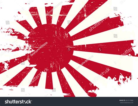 Scratched Japan War Flag Flag Japan Stock Vector (Royalty Free) 261517808 | Shutterstock