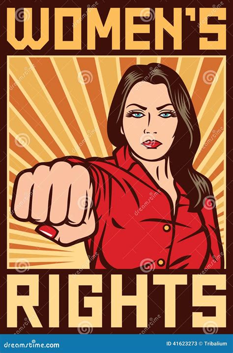 Women`s Rights Poster Stock Vector Illustration Of Power 41623273