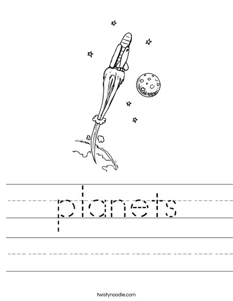 planets Worksheet - Twisty Noodle