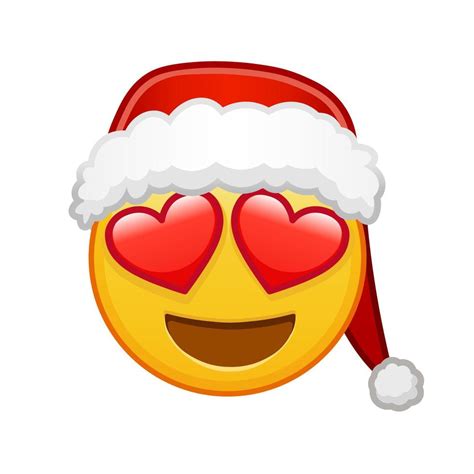 Christmas Smiling Face With Heart Eyes Large Size Of Yellow Emoji Smile 15577227 Vector Art At