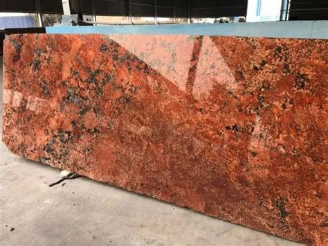 Polished Sgm Alaska Red Granite Slab For Countertops Thickness