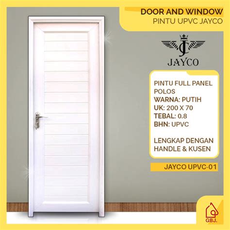 Jual PINTU UPVC 200 X 70 JAYCO KUSEN HANDLE PINTU RUMAH KAMAR