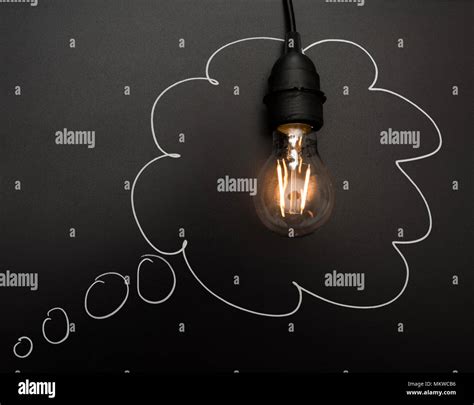 Idea Thought Bubble Bulb Hi Res Stock Photography And Images Alamy