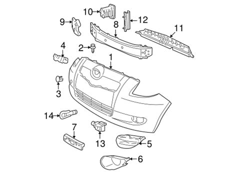 Genuine Oem Bumper Components Front Parts For Toyota Yaris