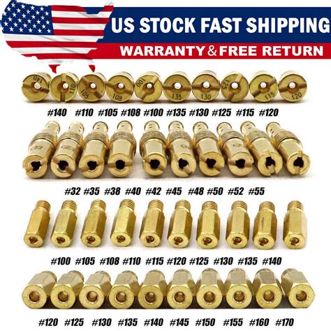 Carburetor 30Pc Main Jets 10Pc Slow Jets Pilot Jet Kit FOR PWK Keihin