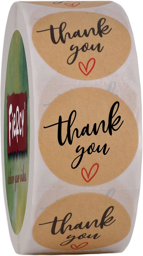 Amazon 3 Sizes 1 Kraft Thank You Stickers 1 Inch Thank You