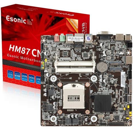 Esonic Motherboard Hm86 Hm87 Mini Itx 17x17cm Pga947 Intel 4th Gen Lvds 2xddr3 2xm 2 Slots