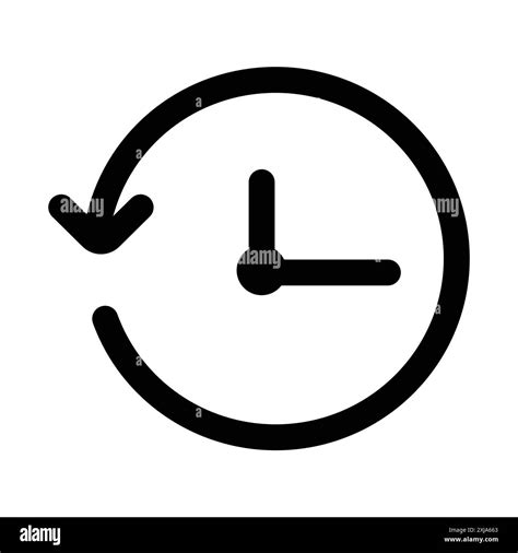 Counterclockwise Rotation Icon Set In Thin Line Outline Style And