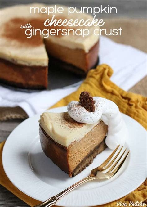 Maple Pumpkin Cheesecake With Gingersnap Crust Recipe