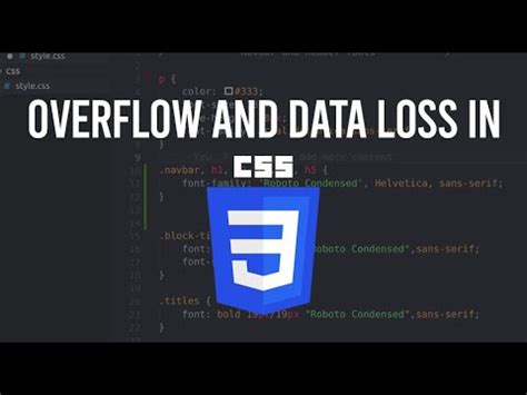 OVERFLOW In CSS CSS3 Tutorial YouTube