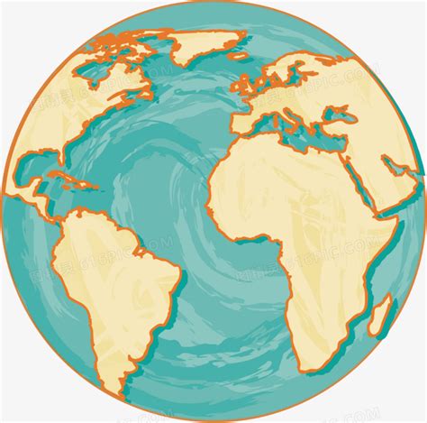 矢量手绘地球地图图片免费下载png素材编号1yqi0n2kz图精灵