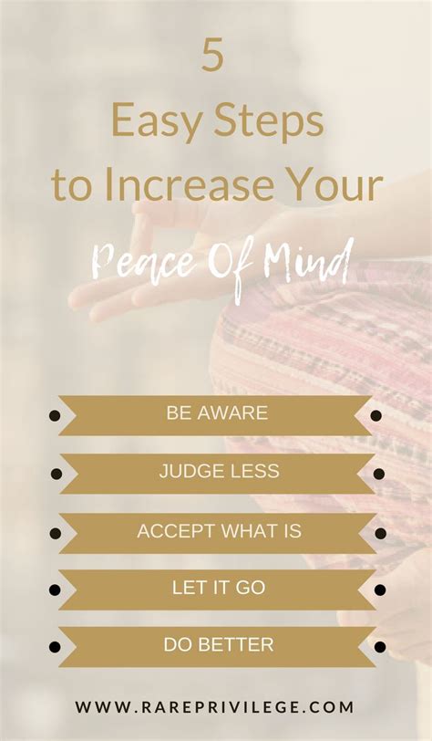 5 Easy Steps To Increase Your Peace Of Mind If You Desire Peace Of Mind