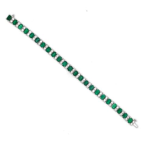 Zambian Emeralds 149 Carat Round Diamonds 339 Ct Platinum Bracelet Zambian Emerald Platinum