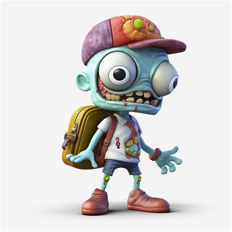 Premium Ai Image Cute Zombies Cartoon D Characters