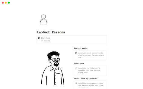 Product Persona Template Notion Marketplace