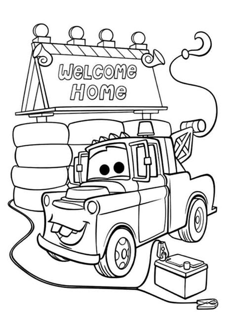 Mater from Cars coloring pages