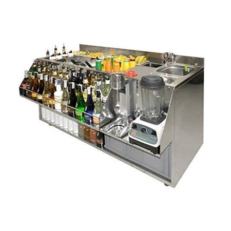 Stainless Steel Cocktail Bar Station Perfect For Professional Bars Or