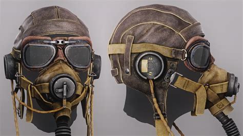 ArtStation - Leather Pilot Helmet - Project Files | Game Assets