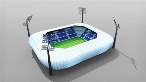 Football Soccer Stadium Pbr Low Poly 3d Model 59 Unknown Max