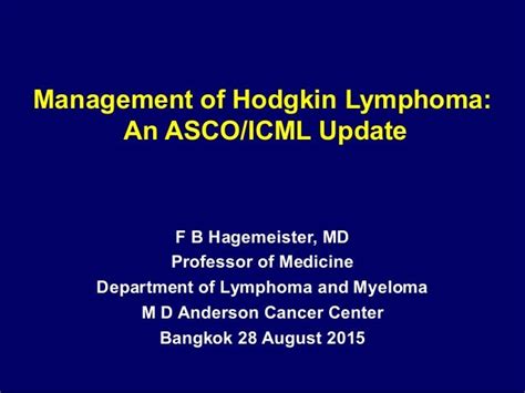 Hodgkin's Lymphoma: Treatment Update