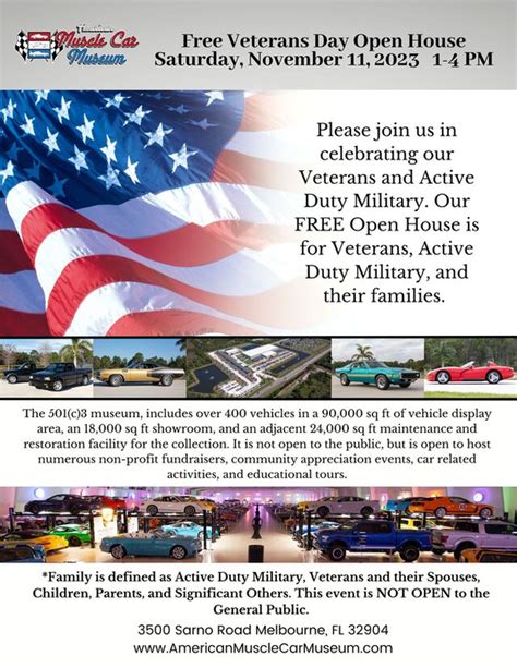 2023 Free Veterans Day Open House